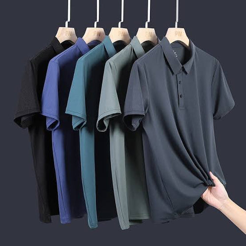 (Size - 4XL) Attractive Cotton Men's  Polo T-shirts (Pack of 5)
